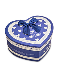 WG-54/2-C Коробка подарочная «Сердце» цв.синий