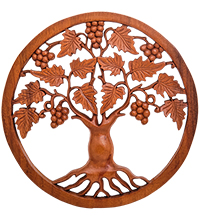 17-095 Панно резное «Дерево жизни» (суар, о.Бали)