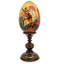 ИКО- 9 Яйцо-икона «Георгия Победоносца» Рябова Г.