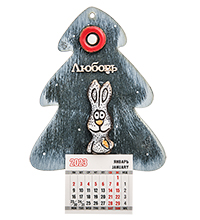 KK-814 Магнит-календарь «Заяц» шамот