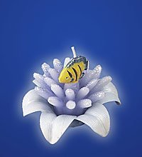 F-5A27А1008 Цветок-свеча «Рыбка в кораллах» с фарфор.леп.