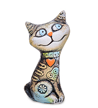 KK- 73 Фигурка «Кот Уютный» шамот