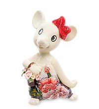 JP-121/15 Фигурка «Мышка с цветами» (Pavone)