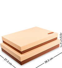 WF-04-A Набор коробок из 2шт «Прямоугольник» цв.коричн./беж.