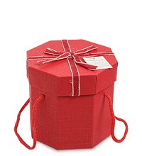 WG-82-A Коробка подарочная «Многогранник» цв.красный