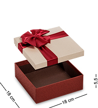 WG-53/1-A Коробка подарочная «Квадрат» цв.бордов/беж.