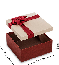 WG-53/2-A Коробка подарочная «Квадрат» цв.бордов/беж.