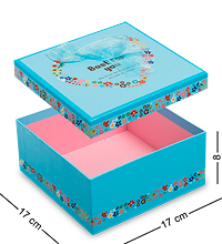 WG-29/2-B Коробка подарочная «Квадрат» цв.голубой