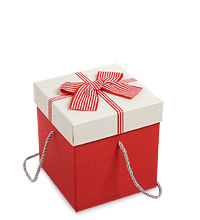 WG-32/1-B Коробка подарочная «Куб» цв.красн./бел.