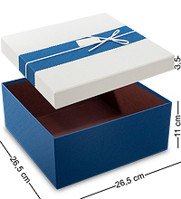 WF-36/3-B Коробка «Прямоугольник» цв.син./бел.