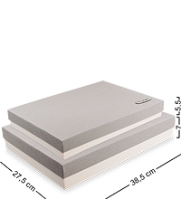 WF-04-C Набор коробок из 2шт «Прямоугольник» цв.бел./сер.