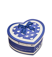 WG-54/1-C Коробка подарочная «Сердце» цв.синий