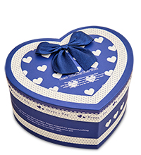 WG-54/3-C Коробка подарочная «Сердце» цв.синий