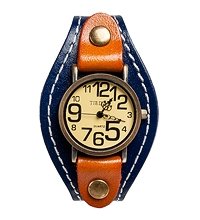 Y-CH050 Браслет-часы «Классика» синий/коричн