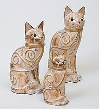 28-047 Статуэтка КОШКА (35,30,20 см), набор 3 шт.