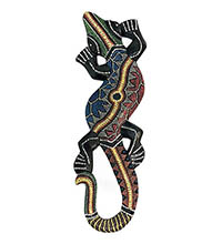 20-043 Панно настенное «Геккон» (албезия, о.Бали) 30 см