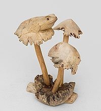 50-001 Статуэтка «Лягушка на грибе» 20 см