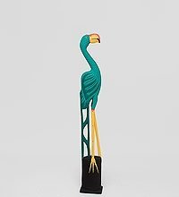 90-022 Статуэтка «Зеленый Фламинго» 80 см