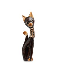 99-127 Статуэтка «Кошка» 40 см (албезия, о.Бали)