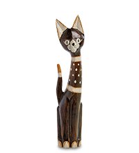 99-146 Статуэтка «Кошка» 60 см (албезия, о.Бали)