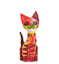 99-059-01 Фигурка «Кошка» мал. 20 см (албезия, о.Бали)