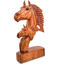 17-085 Статуэтка «Голова лошади» (суар, о.Бали)