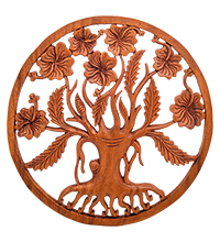 17-087 Панно резное «Дерево жизни» (суар, о.Бали)