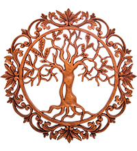 17-094 Панно резное «Дерево жизни» (суар, о.Бали)