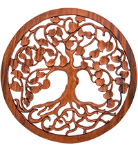 17-098 Панно резное «Дерево жизни» (суар, о.Бали)