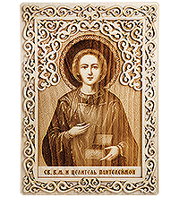 КД-13/306 Икона с окладом «Святой Пантелеймон Целитель»