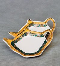 11303 Подставка под чайный пакетик «Зеленая полоса«2шт.(72)