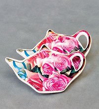 11475 Подставка под чайный пакетик «Садовые розы» 2шт. (72)