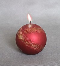Свеча Новогодняя Металик шар 10 см.
