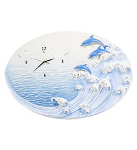 ART-318 Часы «Дельфины на гребне волны»