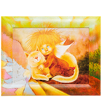 ANG-491 Жикле в раме «Ангел тепла и уюта» 30х40
