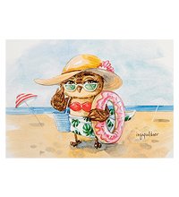 SZ-136 Почтовая открытка «Солнце! Море! Пляж!» 14,8х10,5