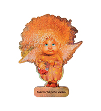 ANG-728 Магнит деревянный «Ангел сладкой жизни»