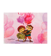 SZ-302 Почтовая открытка «Танго поцелуев» 14,8х10,5