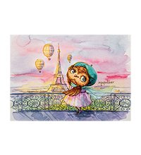 SZ-307 Почтовая открытка «Париж - это страсть!» 14,8х10,5