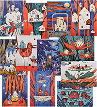 ANG-1660 Набор из 12 почтовых открыток А.Фадеева