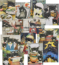 ANG-1662 Набор из 12 почтовых открыток Н.Герасимова