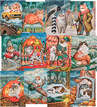 ANG-1664 Набор из 12 почтовых открыток А.Савченко