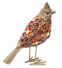 SMT-36 Светильник-ночник «Птица Кардинал» стиль Тиффани (Nobility)