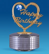 AR-3562/SB Фигурка музыкальная «Сердечко Happy Birthday» (Юнион)