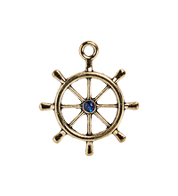 AM-3298 Фигурка кошельковая «Штурвал» (латунь)