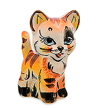ГЛ- 059 Фигурка «Кошечка» цв. (Гжельский фарфор)