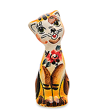 ГЛ- 061 Фигурка «Кошечка» цв. (Гжельский фарфор)