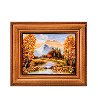 AMB-75/22 Картина «Красота природы» (с янтарной крошкой) дер.краш.рамка 7х9