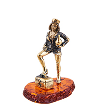 AM-3699 Фигурка «Медсестра» (латунь, янтарь)