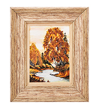 AMB-03/37 Картина «Красота природы» (с янтарной крошкой) H-32см